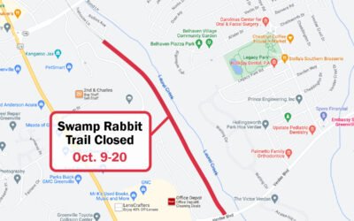Section of Swamp Rabbit Trail Closed for Two Weeks